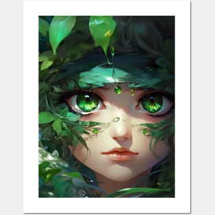 Closeup of a beautiful green eye Posters and Art